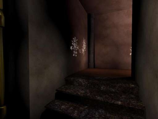 dunkles Treppenhaus mit blur