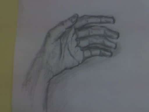 meine Hand (Übung aus dem Kunstunterricht)